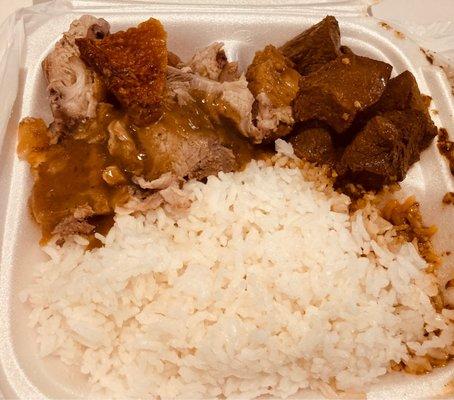 Lechon and Pork Adobo meal $10!  A steal and delicious!!!