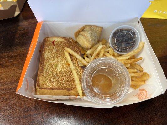 Iftar deal (Club sandwich, fries, samosa, dates and gulab jamun) being offered for $9.99 during Ramadan