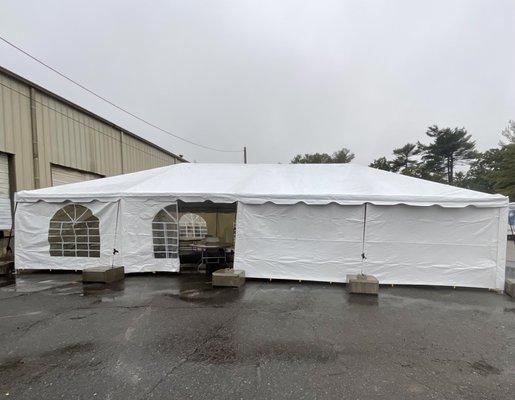 20x40 West Coast Frame Party tent with side wall