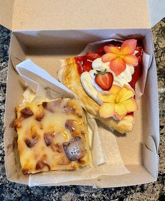 Bread Pudding & Strawberry Pie with Edible Flowers!