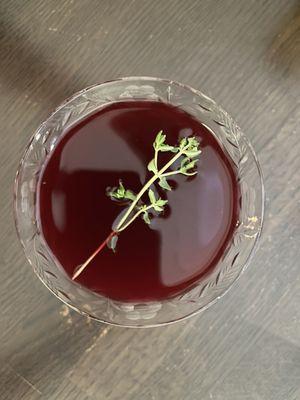 Beet juice gin cocktail