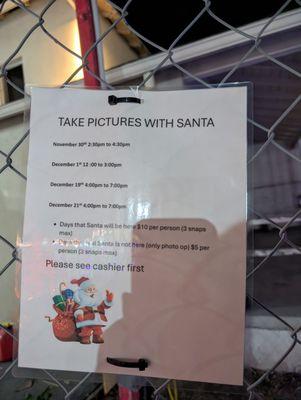 Pictures with Santa