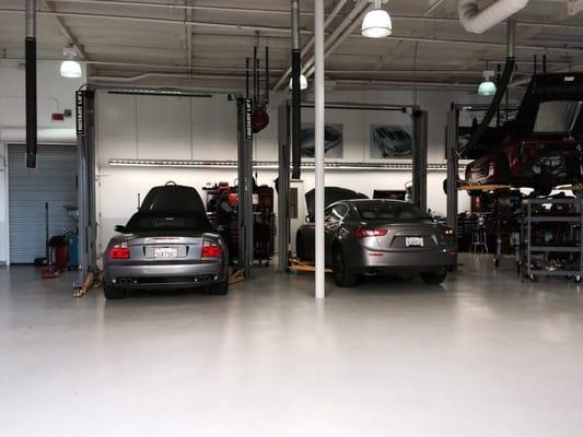 Newly expanded service facility offering an unprecedented service experience for the discerning Maserati owner.