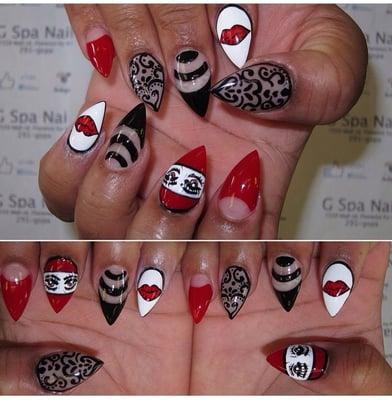 These are awesome!!! Taken from gspa nails facebook page.