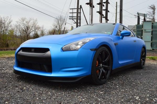 2009 GTR R35 Liquid Wrapped Sprint Blue Pearl