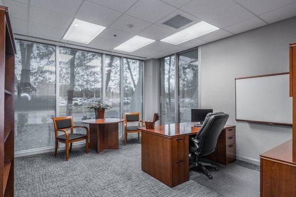 This Executive office has a wonderful view and is currently available to rent!