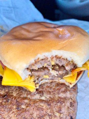 New double cheeseburger with grilled onions isn't good