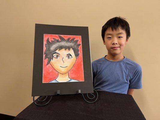 Age 10 Anime Self Portrait