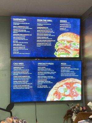 Posted menu in Galley