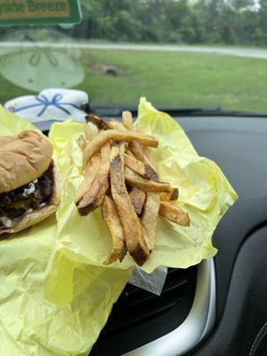 Hand cut fries