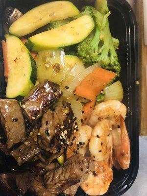 Steak and shrimp hibachi