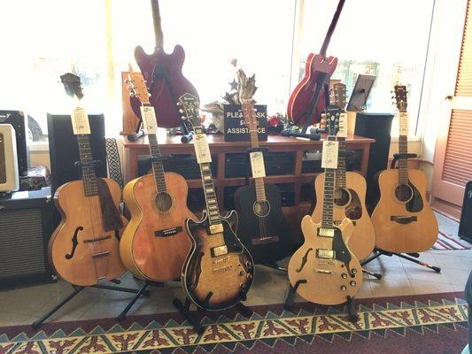 Variety of guitars, new & used.