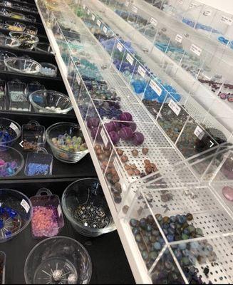 We have a beautifully curated selection of semi-precious beads, charms, tassels, findings, and more!