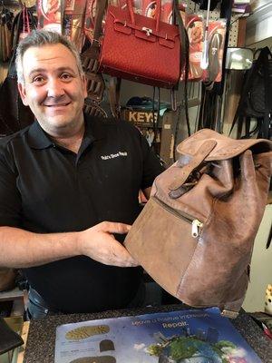 Mike is a major league craftsman who completely repaired and renewed my 22 year old Coach backpack!