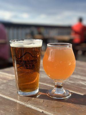 Beer and cider on the patio