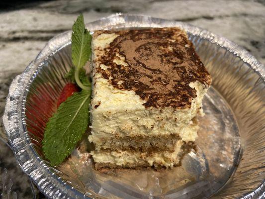 Tiramisu, which is delicious