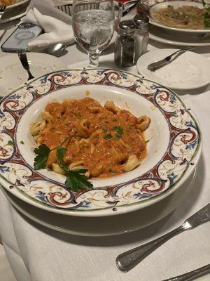 Tortellini in vodka sauce