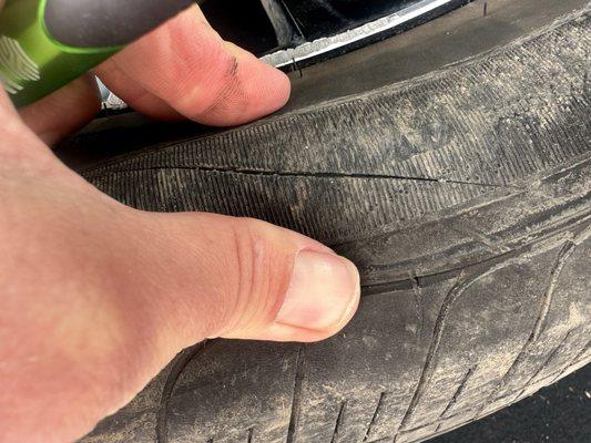 Sliced tire