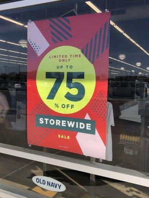 Misleading sale sign