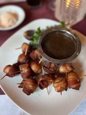 Bacon wrapped water chestnuts