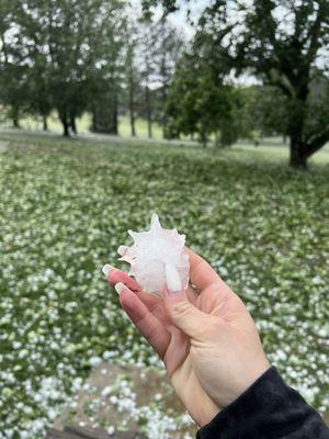 Spikey hail.