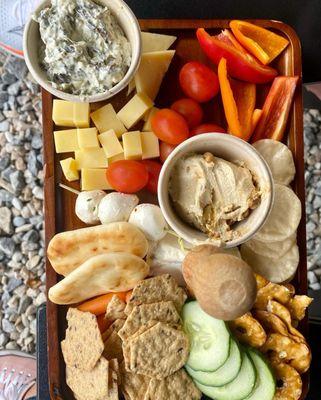 Cheese and veggie plate (charcuterie also available)