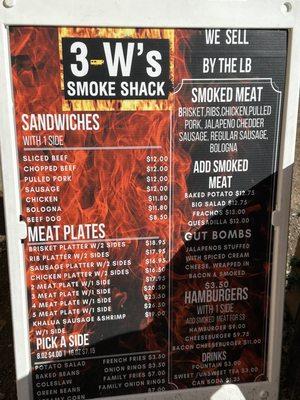 3W's Menu