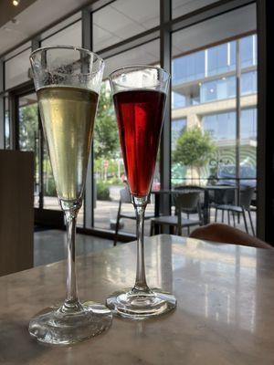 Lavender and hibiscus mimosas