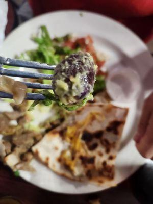 There wasn't much guacamole left on the plate once the pit was removed from the scoop.