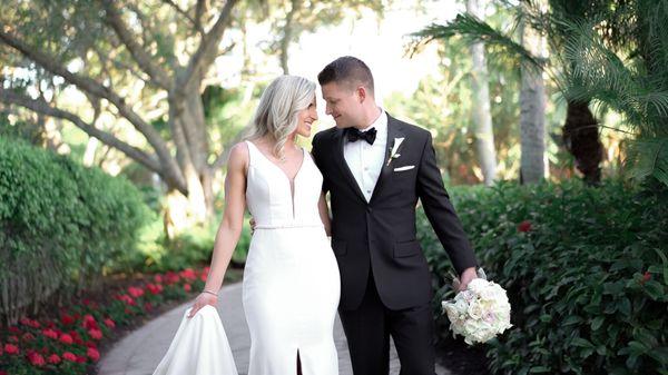 Beautiful couple in their wedding photoshoot.