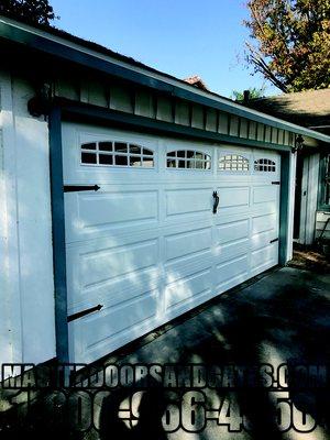 Steel Long Panels Garage Door With Hardware Decoration