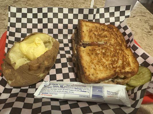 Cowan's Burger + baked potato