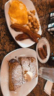 Traditional breakfast and Maple French Toast