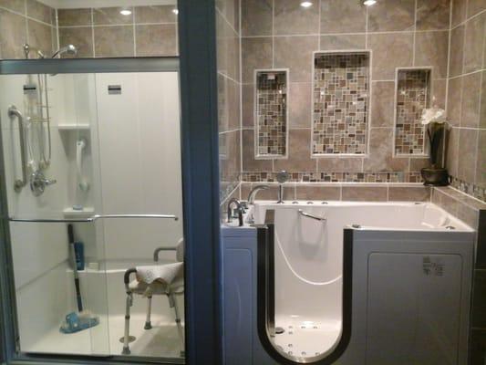 Installation of a Royal Walk-in Tub and a shower