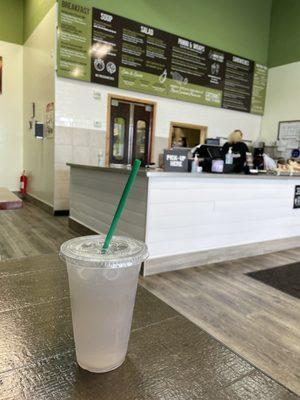 Seriously this lavender lemonade is life altering ok living trust altering. The great Alayna and Hailey are in the background. Thank you!!