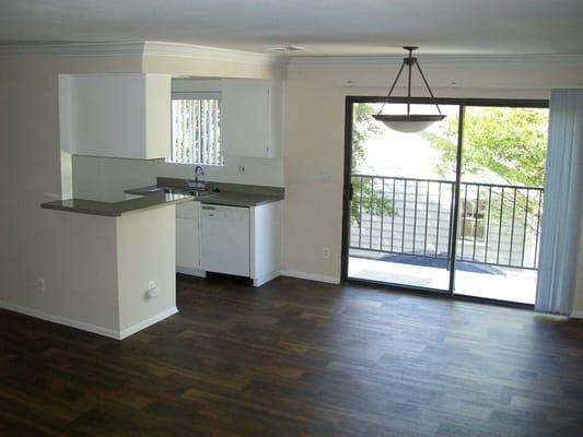 Plank flooring in Townhouse.