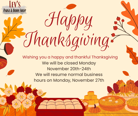 Thanksgiving Week Business Hours