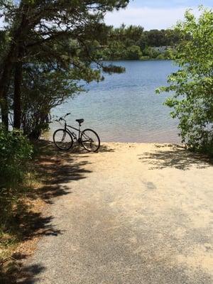 Biking by White Pond