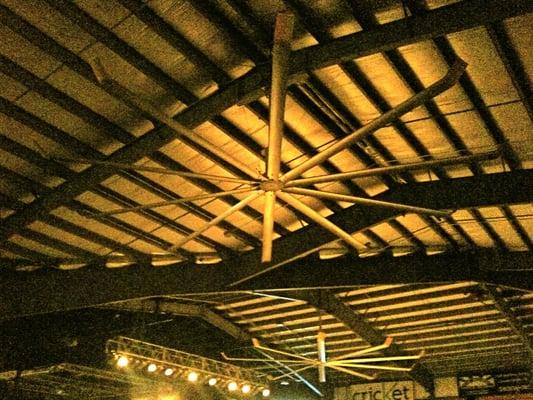 Industrial ceiling fans.