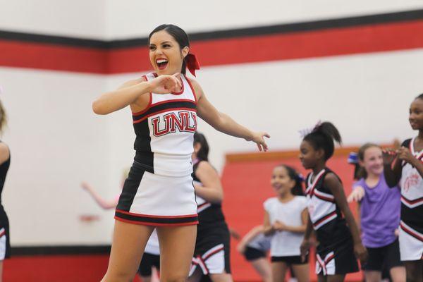 NYS Cheerleading is for Ages 5-14 and works closely with our Tackle Football Program.  There is a pre-season clinic with UNLV Cheer