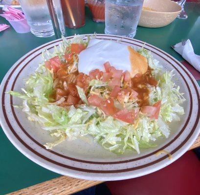 Taco salad with chicken