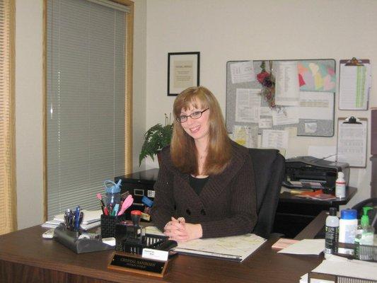 Our beautiful Office Administrator:  Crystal has been with our company for over 11 years!