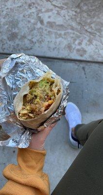 Barrel breakfast burrito