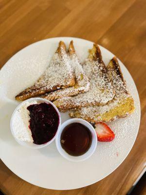 French Toast with marionberry preserves