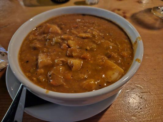 Creole seafood chowder