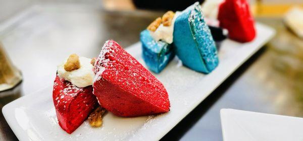 Red & Blue Velvet Pancakes