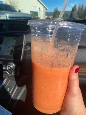 Papaya, strawberry and fresh squeezed oj. So so good.