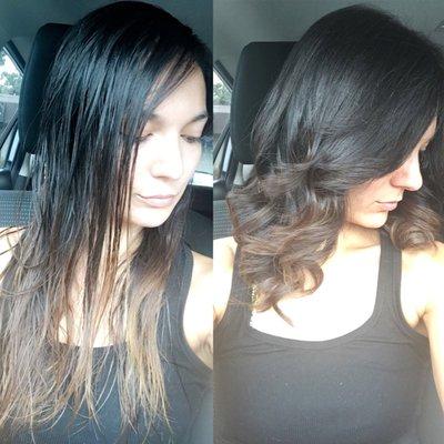 Before and after! I love it!! Cinthia cut my hair