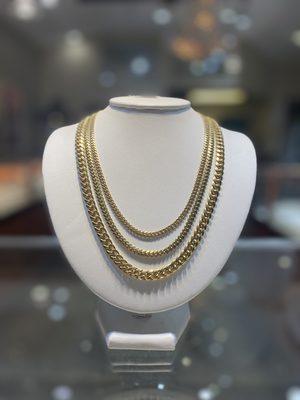 Cuban link chains at any carat, length, and size