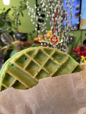 Pandan Waffles